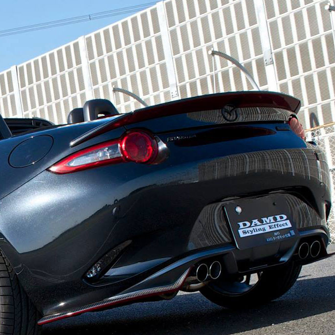Fyralip Y2 Matte Black Rear Trunk Lip Spoiler For Mazda MX-5 Miata ND 2016+