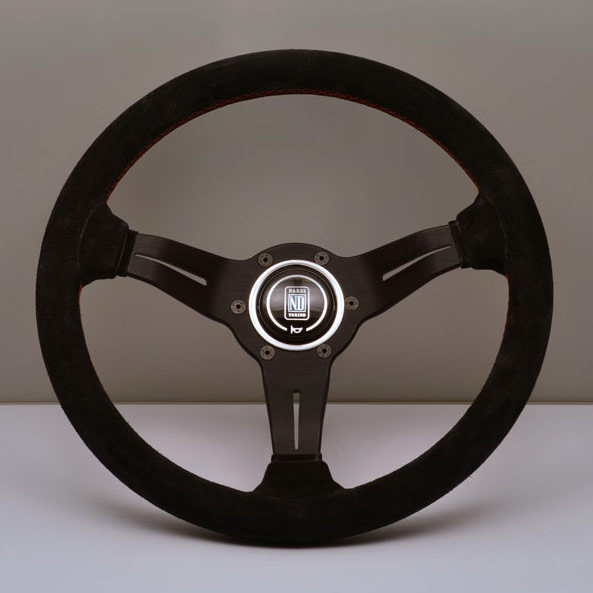 Nardi Deep Corn Steering Wheel 330MM Black Suede With Black Spokes