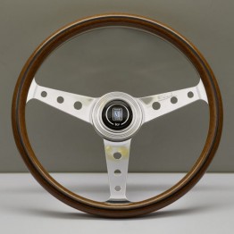 Nardi Classico (Round Holes) Steering Wheel 360MM Wood With Polished Spokes