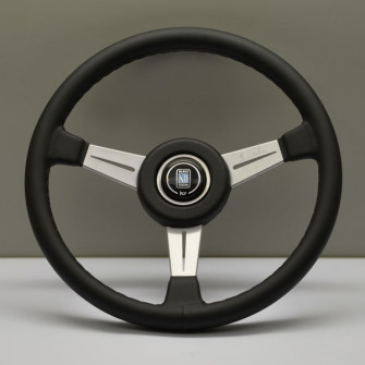 Nardi Classico Steering Wheel 365MM Black Leather With Satin Spokes