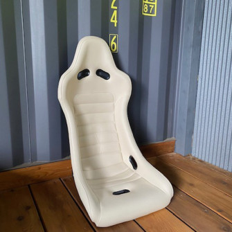Car Make Corn's White Leather Seats