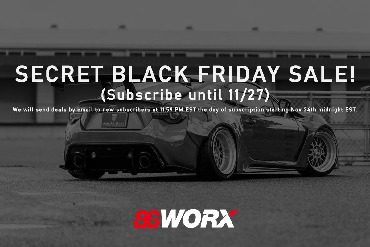 Secret Black Friday 2022 at 86WORX Tons of JDM Parts on sale